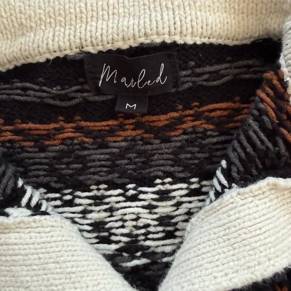 Multi color Cropped V-neck Sweater Women’s Medium - Picture 2 of 4